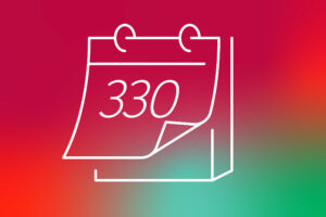 An illustration of a calendar page with the number 330 on it