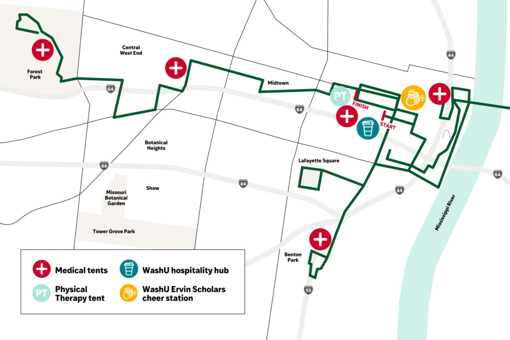 Map of marathon route